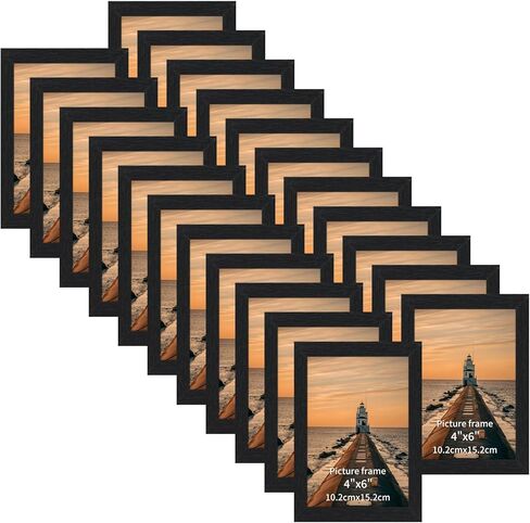 مجموعة معرض إطارات الصور Edenseelake Exhibit، إطار ملصقة معلق على الحائط لأحجام مختلفة 4x4، 4x6، 5x7، 8x10 بوصة، أسود in Kuwait
