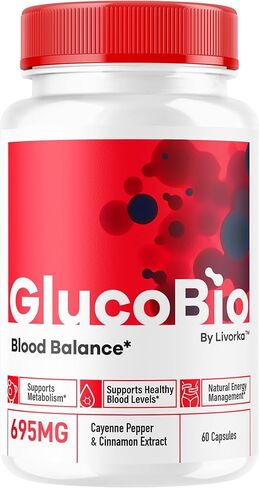 (2 Pack) GlucoBio Capsules - Official Gluco Bio Support Pills, Advanced Formula for Overall Balance, GlucoBio Pills, GlucoBio Supplement, Glucovio Reviews, 60 Capsules for 2 Months in Saudi Arabia