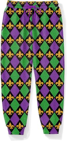 بنطال رياضي للأطفال من الجنسين مطبوع عليه St.Patrick's Day Clover برباط مع جيوب من 6 إلى 14 سنة in Kuwait