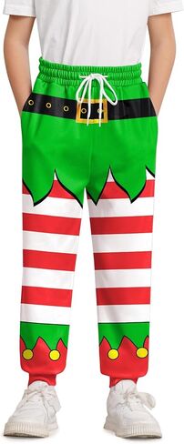 Unisex Kids 4th of July American Flag Print Pants Patriotic Drawstring Jogger with Pockets 6-14 Years in Saudi Arabia
