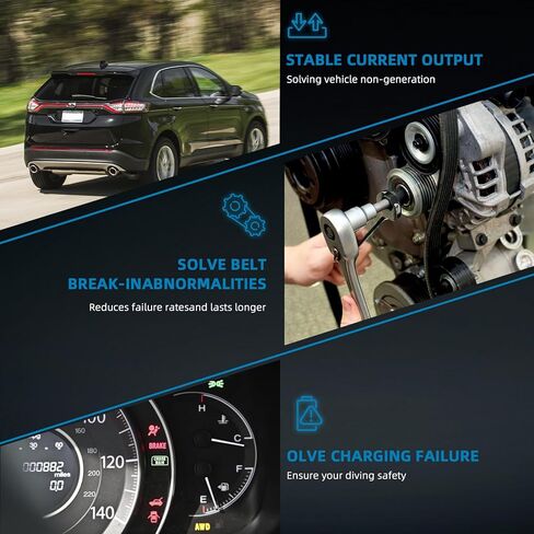 مولد كهربائي عالي الإخراج 11537N 95A متوافق مع Honda Civic 2012-2022,6 بكرة أخدود في اتجاه عقارب الساعة، استبدال OE 31100-R1A-A01 in Saudi Arabia