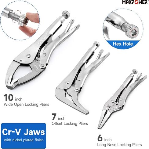 MAXPOWER 3 Piece Locking Pliers Set in Saudi Arabia
