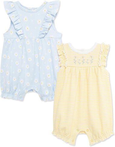 Little Me Clothes for Baby Girls' 2-Pack Rompers, 3 Months - 12 Months in Saudi Arabia
