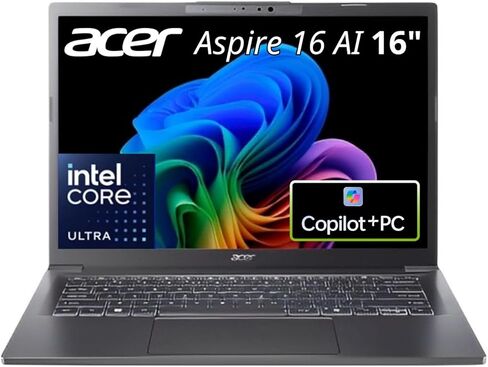كمبيوتر محمول Acer Aspire 14 AI Copilot+ PC 14 بوصة IPS LED - Intel Core Ultra 7 256V 2.2 جيجا هرتز؛ ذاكرة وصول عشوائي LPDDRX سعة 16 جيجابايت؛ 1 تيرابايت NVMe M.2 SSD؛ رسومات Intel Arc 140V in Kuwait