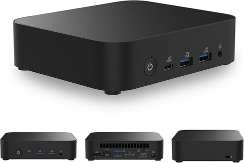 كمبيوتر صغير NUC 14 Essential NUC14MNK250 - Intel N250 IntelGraphics، DDR5-4800، Wi-Fi 6E، شاشة ثلاثية 4K، شبكة محلية 2.5 جيجابت، سطح مكتب صغير الحجم 0.56 لتر للمكتب والأعمال (ذاكرة الوصول العشوائي 16 جيجابايت + 512 جيجابايت SSD) in Saudi Arabia