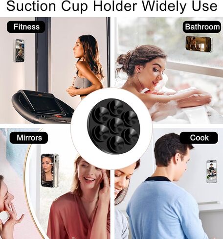 Magnetic Suction Cup Phone Mount for MagSafe Case, Silicone Octo Cup Buddy Sticky Grip Holder for iPhone, Removable Hands-Free Mirror Shower Phone in Saudi Arabia