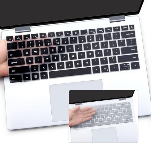 2 PCS Keyboard Cover for 2025 2024 New Dell Inspiron 14 5440 5441 5445 7440 7441 7445 & Inspiron 16 7640, Inspiron Plus 14 7441 7440 & Plus 16 7640 Laptop US Layout Protective Skin-MGreen+Clear in Kuwait