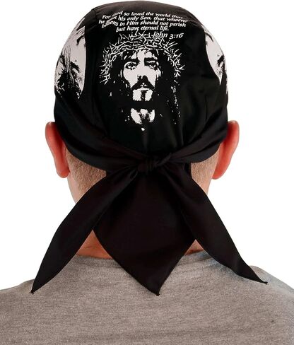 Black Skull Cap with Red Heart and Swirls Rhinestud - American Made Embellished Classic Skull Cap Doo Rag Do Rag Headwrap - Made in USA! in Kuwait