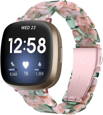 سوار من الراتنج متوافق مع Fitbit Versa 4/Sense 2 حزام بديل قابل للتنفس لملحقات الساعة الذكية Fitbit Versa 4 in Saudi Arabia