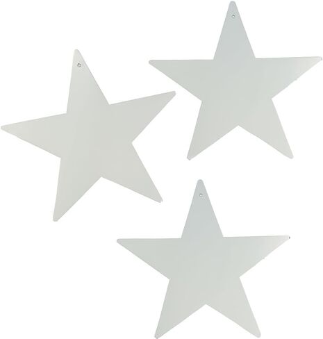 نجوم من الورق المقوى الفضي من Fun Express - ديكور الحفلات - ديكور الحائط - القصاصات - لوازم/ديكور مدرسة الكتاب المقدس للعطلات VBS - 12 قطعة in Saudi Arabia