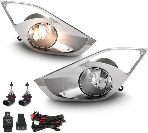 Pair Front Bumper Fog Light Driving Lamp Halogen Fit Toyota Sienna 2006 2007 2008 2009 2010 81220AE020, 81210AE020, TO2592122, TO2593122 White in Saudi Arabia