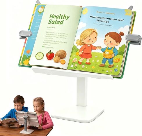 Tablet Stand Holder,Adjustable Foldable Lightweight iPad Laptop Book Stand for Desk,Monitor Holder Multi-Functional Rest Tray Recipes Textbook Cookbook Magazine Laptop Tablet DW (Grey) in Saudi Arabia