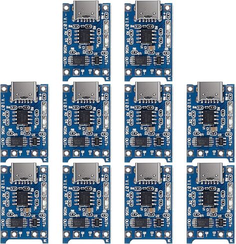 5pcs TP4056 Type-C USB 5V 1A Lithium Battery Charger Module Board with Dual Protection Functions for 18650 Batteries DIY Electronics Fast Reliable Safe Charging in Kuwait