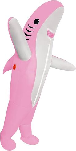 2 Packs Inflatable Shark Costume Air Blow up Shark Jumpsuit Fancy Dress Suit for Adult/Halloween/Birthday Gift/Cosplay Party in Saudi Arabia