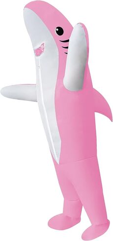 2 Packs Inflatable Shark Costume Air Blow up Shark Jumpsuit Fancy Dress Suit for Adult/Halloween/Birthday Gift/Cosplay Party in Saudi Arabia