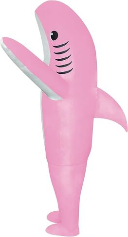 2 Packs Inflatable Shark Costume Air Blow up Shark Jumpsuit Fancy Dress Suit for Adult/Halloween/Birthday Gift/Cosplay Party in Saudi Arabia