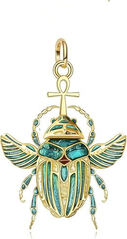 Scarab Jewelry S925 Sterling Silver Scarab Beetle Egyptian Jewelry Gifts for Women Men in Saudi Arabia