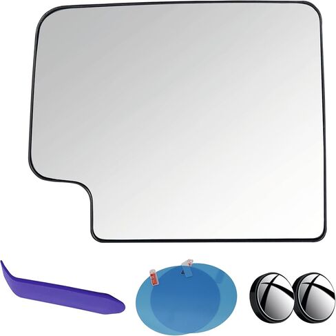 EAP Driver Side Mirror Glass Compatible with Chevrolet Silverado 1500 2019-2025, Silverado 2500 3500 2020-2025, GMC Sierra 1500 2006-2018, Sierra 2500 3500 2020-2025, Heated With Blind Spot, Upper in Saudi Arabia