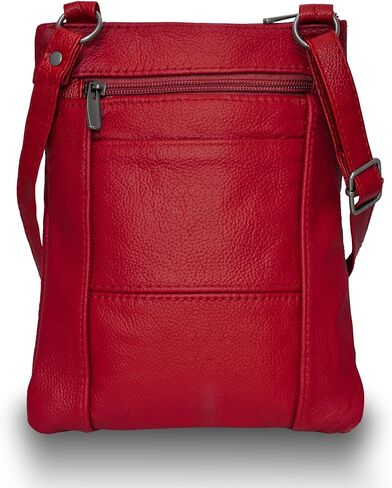 محفظة كروس جلدية للنساء من كريديز - حقيبة سفر مزودة بـ 4 سحابات، محفظة ناعمة ومتينة للنساء عصرية in Kuwait