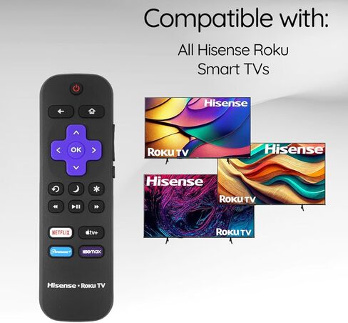 Ceybo Replacement Remote Control for Roku Smart TV with Volume Control and Netflix, Disney+, Apple TV, and HBO Shortcut in Kuwait