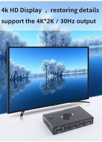 2 في 1 خارج 4K USB HDMI KVM صندوق التبديل ل 2 قطعة مشاركة لوحة المفاتيح الماوس الطابعة التوصيل شاحب عرض الفيديو USB Swltch الخائن (201C) in Saudi Arabia
