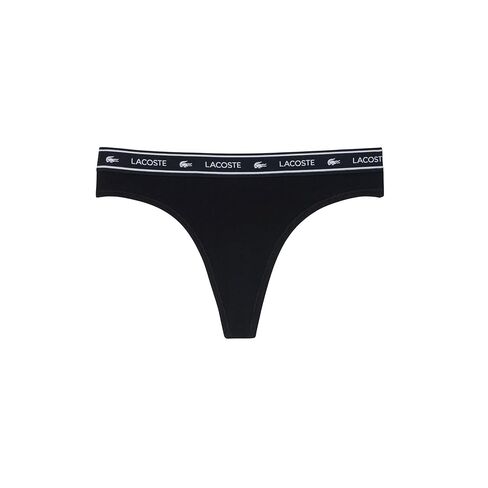 Lacoste womens Logo Waist Cotton Stretch Thong in Saudi Arabia