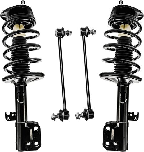 Detroit Axle - Front Struts Sway Bars for 2003-2008 Toyota Matrix Pontiac Vibe Complete 2 Struts with Coil Spring 2 Front Sway Bar Links 2004 2005 2006 2007 Replacement Ready Strut Assembly in Saudi Arabia