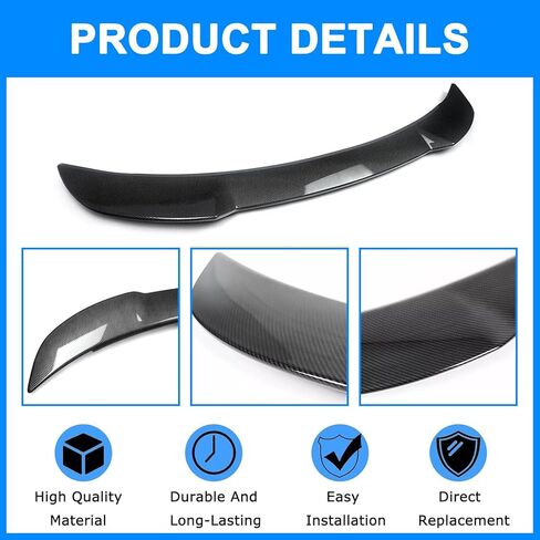 Glossy Black Rear Spoiler for Dodge Charger 2011-2022 RT SXT SRT Hellcat Style Trunk Spoiler in Saudi Arabia