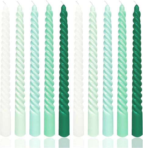 10 Inch Multi-Colored Taper Candle Set, 10 Pack Unscented Dripless Candlesticks for Family Dinner Parties Home Decoration Picnic in Saudi Arabia