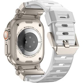 نيووايز روكي بيك باند | لساعة أبل Ultra3 2 1 49 مللي متر السلسلة 11 10 9 8 7 6 5 4 SE 44/45/46 مللي متر | حزام ساعة قوي للغاية in Kuwait