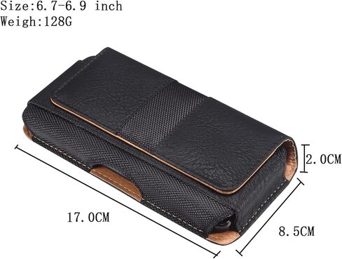 Holster for iPhone 17 Pro Max [Built-in Card Slot],Phone Belt Case,Belt Loop,Belt Clip,Magnetic Closure iPhone 17 Pro Max PU Leather Horizontal Phone Pouch (Brown) in Saudi Arabia