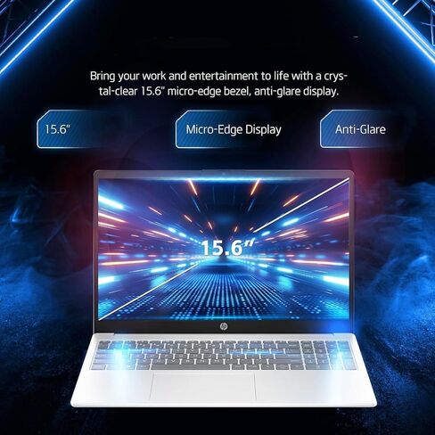 HP New Business Laptop with Microsoft Office, Intel Core i5-1235U 10-core Processor, 15.6" FHD LED Display, 16GB RAM, 1TB SSD, Ultra Quiet Design, SD Card Reader, Wi-Fi 6, Windows 11 Pro, WOWPC USB in Kuwait