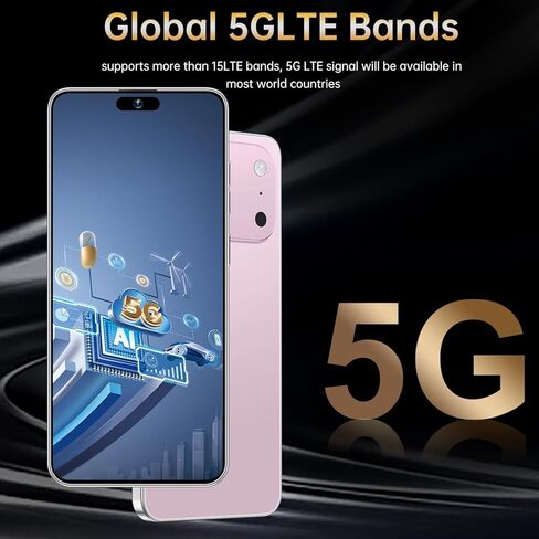 17 PM 16GB+512GB 6.99" HD Screen Smartphone Unlocked Cell Phone,Android 15,Battery 7000mAh Unlocked The Phone,Fingerprint Button Unlock/GPS/Face ID/Dual SIM/5G(Orange) in Saudi Arabia