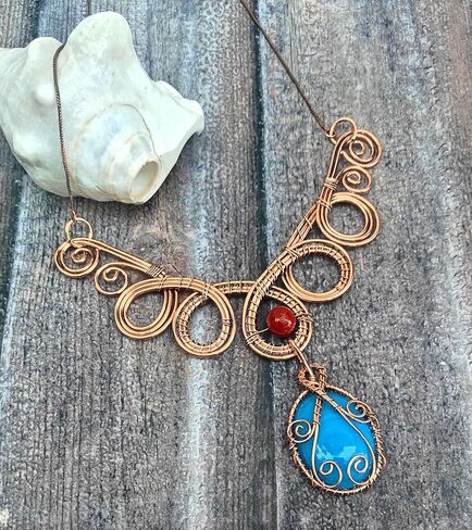 قلادة من النحاس النقي للنساء مجموعة قلادة سلسلة هاسلي مجموعات المجوهرات الهندية in Kuwait