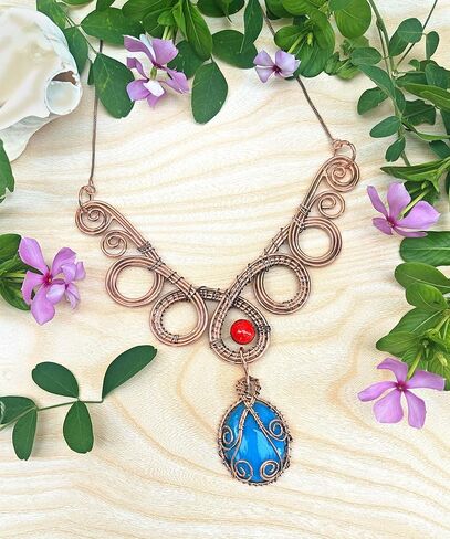 قلادة من النحاس النقي للنساء مجموعة قلادة سلسلة هاسلي مجموعات المجوهرات الهندية in Kuwait