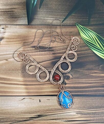 قلادة من النحاس النقي للنساء مجموعة قلادة سلسلة هاسلي مجموعات المجوهرات الهندية in Kuwait