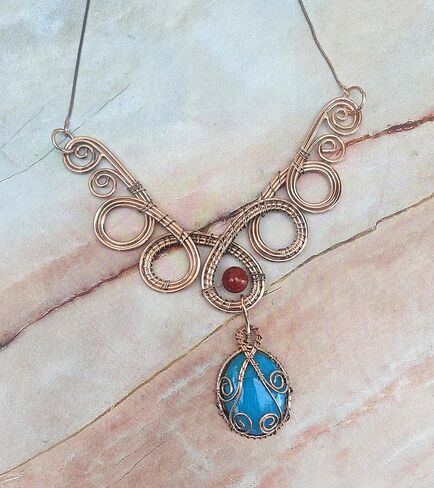 قلادة من النحاس النقي للنساء مجموعة قلادة سلسلة هاسلي مجموعات المجوهرات الهندية in Kuwait