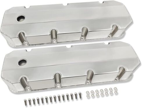 Tall Fabricated Valve Covers for Chevy BBC 396 402 427 454 502 1965-1995 Black Aluminum NO Hole in Saudi Arabia