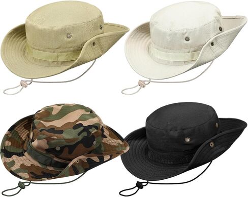 Boonie Fishing Sun Hats for Men Women, Wide Brim Bucket Safari Hat with Chin Strap, Lightweight Breathable in Saudi Arabia