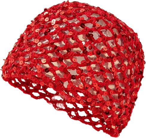 Women's Summer Glitter Sequin Beanie Boho Hollow Out Crochet Hat for Beach Travel Party in Saudi Arabia