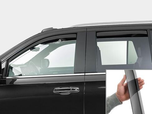 WeatherTech Custom Fit Side Window Deflectors for Chevrolet Tahoe, Yukon, Escalade-V - (821010IM), Dark Tint in Saudi Arabia