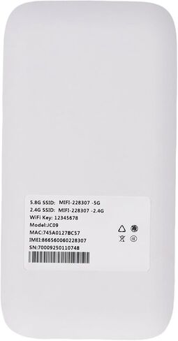 جهاز توجيه لاسلكي محمول 5G WiFi 6، جهاز واي فاي محمول مع فتحة لبطاقة SIM، بطارية 7100 مللي أمبير في الساعة للسفر حتى 16 جهازًا، تنزيل 2.77 جيجابت في الثانية، تحميل 1.25 جيجابت في الثانية (أسود) in Saudi Arabia