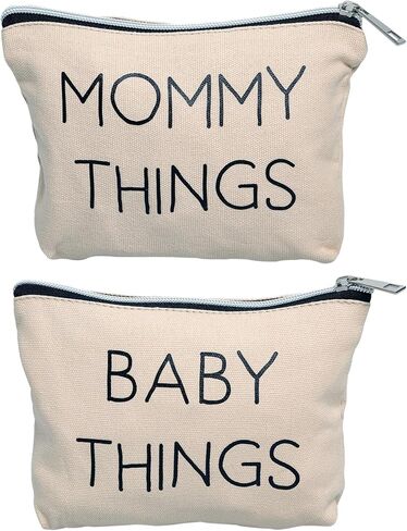 Pearhead Baby Diaper Bag Organizing Pouch Set – Feed Me, Change Me, Dress Me – Zip Pouches Made From Recycled Cotton, Gender Neutral Diaper Bag Accessories and Baby Essentials Organizer - Set of 3 in Saudi Arabia