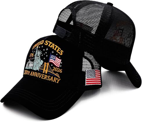 250 Anniversary USA Hat 250 Year American Anniversary Hat Embroidery Eagle Patriotic Adjustable Baseball Cap for Men Women in Saudi Arabia