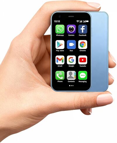 Mini Phone, 3.0 Inch Android Dual Camera Dual SIM, Mini Smartphone Unlocked, Face lD/WiFi/Bluetooth, Palm Phone for Kids, Student Pocket Cellphone,2GB +32GB (Silver Gray) in Saudi Arabia