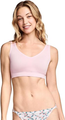 حمالة صدر نسائية من Jockey، Seamfree Back Smoothing Bralette، بيج فاتح، L in Kuwait