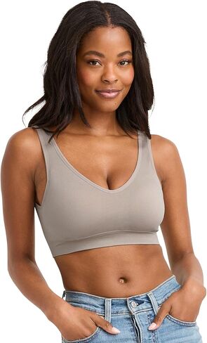 حمالة صدر نسائية من Jockey، Seamfree Back Smoothing Bralette، بيج فاتح، L in Kuwait