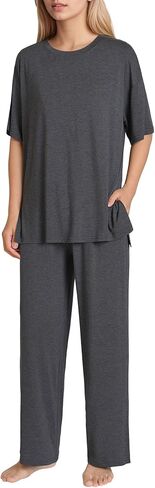 Women's Petite Oversized Lounge Set Petite Length Wide Leg Pants in Saudi Arabia