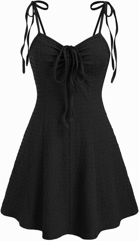CIDER Women Summer Mini Dresses Cute Short Sundress Casual Tie Strap Sleeveless Dress in Saudi Arabia