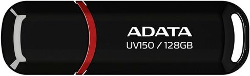 ADATA UV150 128GB USB 3.0 Snap-on Cap Flash Drive, Black (AUV150-128G-RBK) in Kuwait